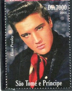 Sao Tome & Principe 2005 ELVIS PRESLEY 1 value Perforated Mint (NH)