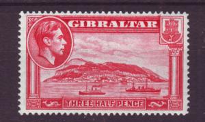 J19575 Jlstamps 1938-49 gibraltar mh #109 king/ships