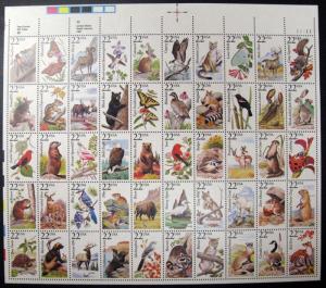 US #2335a North American Wildlife Sheet; MNH (50.00)