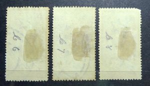 NEW ZEALAND 1935 SC# 570-572 Set x 3 Bell Block Aerodrome USED HINGED