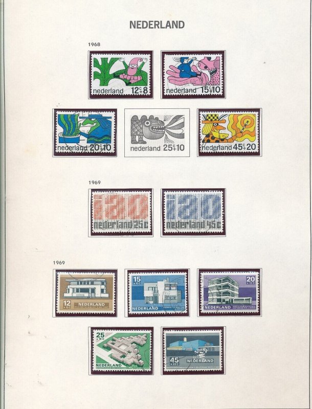 NETHERLANDS 1961/76 Used on 20+ Pages Child Welfare Red x (Apx 180+ Items)KRA101