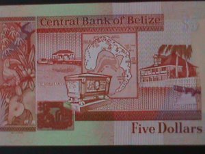 BELIZE-2011-CENTRAL BANK $5 DOLLAR.UNCIRULATED NOTE-VF WE SHIP TO WORLDWIDE