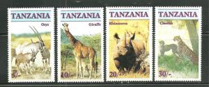 Tanzania 319-22 MNH Endangered Wildlife