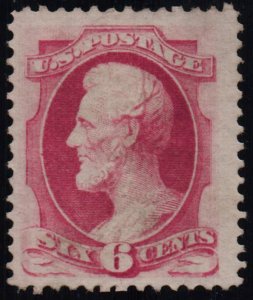 US Scott #148 - VF - No Gum - 6c Lincoln - Carmine - Jumbo - 1870