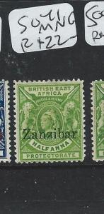 ZANZIBAR (P1601B) QV ON BEA LION  1/2A  SG 41  MNG