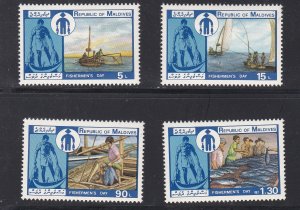 Maldive Islands # 938-941, Fishermens Day, Mint NH, 1/2 Cat.