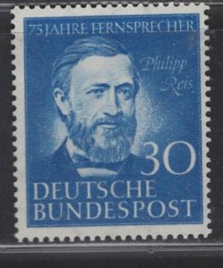 GERMANY  693 MNH PHILIPP REIS ISSUE 1952
