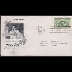 U.S.A. 1949 - FDC - 983 Puerto Rico Election