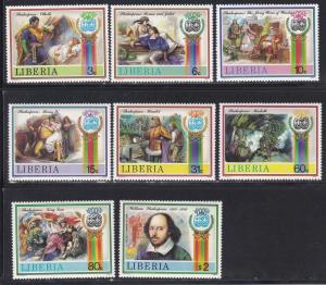 Liberia # 1060a-h, Shakespeare Plays, Mint NH, 1/2 Cat