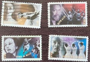 US Scott # 3840-3843; four used Choreographers from 2004; VF/XF; ; off paper