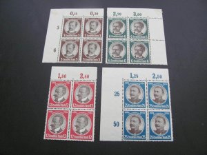 GERMANY 1934 MNH SCHLEGEL BEFUND BLOCKS MI.NR. 540-3 SC 432-5 (100)