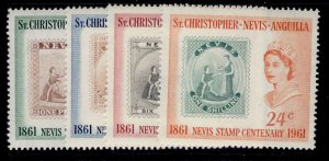 ST CHRISTOPHER, NEVIS & ANGUILLA QEII SG123-126, 1961 centenary set, NH MINT.