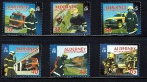 Alderney 2004  - Fire Services- MNH set # 239-244