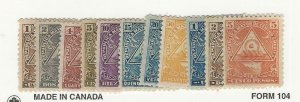 Nicaragua, Postage Stamp, #109A-109M Mint Hinged, 1898, JFZ