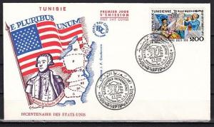 Tunisia, Scott cat. 685. American Bicentennial issue. First Day Cover. ^