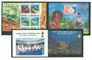 Malaysia #441a/459/467/472 Mint (NH) Souvenir Sheet (Sports)