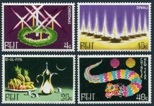 Fiji 393-396,MNH.Michel 383-386. 1978.Wreath,Candles,Diwali,Paper dragon,