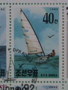 KOREA STAMP 1992  RICCIONE'92  YACHTS SAILING - CTO- NH S/S SHEET- #2  VERY RARE