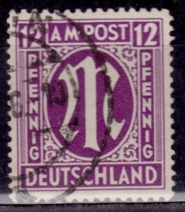 Germany 1945-46, Allied Occupation, A.M.G. 12pf, sc#3N8, used