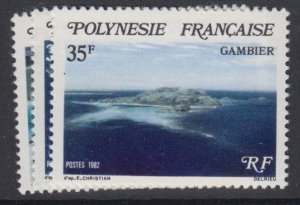 French Polynesia, Scott 367-369, MNH