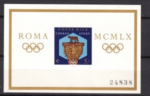 J27323 1960 cocta rica s/s mnh #c313 sports