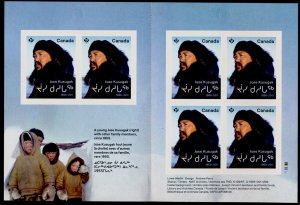 Canada 3340a-2a Booklets MNH Indigenous Leaders, Harry Daniels, Jose Kusugak