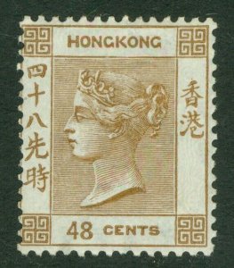 SG 31 Hong Kong 1880. 48c brown. A fine fresh lightly mounted mint example...