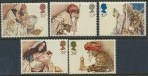 GB SG 1267 - 1271  SC# 1089-1092 Mint Never Hinged - Christmas 1984