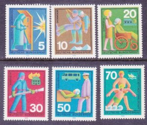 Germany 1022-27 MNH 1970 Various Voluntary Services Set of 6 VF