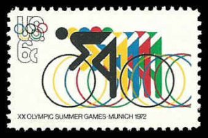 PCBstamps   US #1460 6c Olympics-Bicycling, MNH, (11)