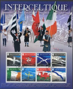 Isle of Man SGMS1434 20008 Interceltique Mini Sheet Used