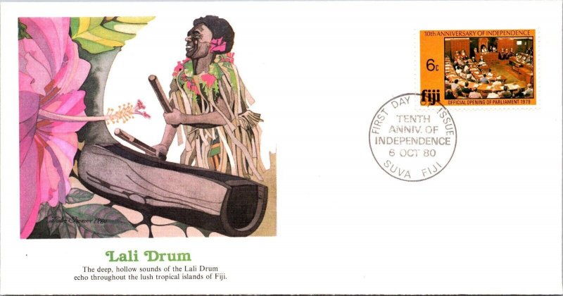 Fiji 1980 FDC - Lali Drum - Suva - J8916