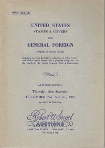 U.S. & Foreign, Robert A. Siegel, Sale #740, Nov. 5-7, 1991, Catalog