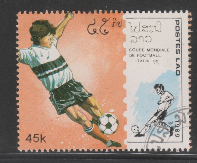 Laos 906 World Cup Soccer 1990