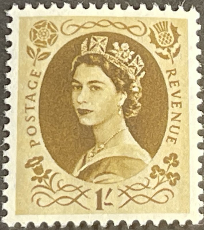 Great Britain 306Mint Never/HingedBrownSingle1953 Great