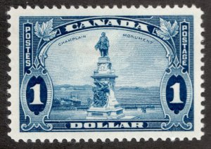 1935 Canada Sc #227 Champlain Statue - $1 KGV Pictorial Issue - MH  cv$80