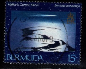 BERMUDA Scott 478 used Haley's comet stamp