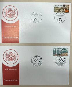 PN) 1982 SOUTH AFRICA, STAMP GRINDING MAIZE AND FELLING TIMBER, SET OF 2, FDC XF