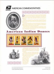 US CP491 Indian Dances 3076a Commemorative Panel Mint