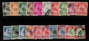 MALAYA NEGRI SEMBILAN SG42/62(No 30c) 1949-55 DEFINITIVE SET USED