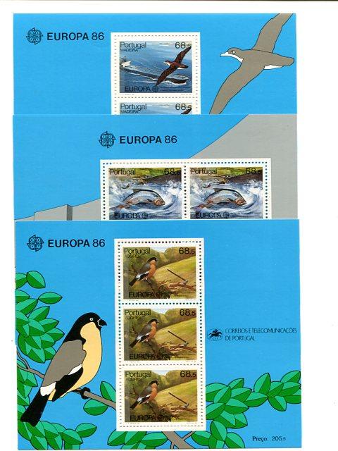 Portugal. Azores, Madeira   1968  Europa mini sheet  Mint VF NH