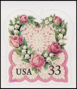 US 3274 Victorian Love 33c single MNH 1999