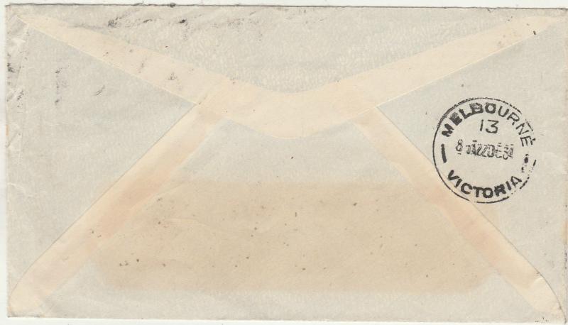 GREAT BRITAIN AUSTRALIA 1934 DIRECT AIRMAIL COVER