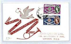 GB Illustrated Cover *European Postal and Telecommunications* 1960 CZ10