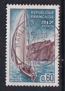 France  #1127 used 1965 views 60c sailing boat