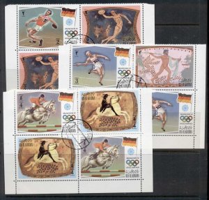 Ras Al Khaima 1972 Mi#800-805 Summer Olympics Munich 2x CTO