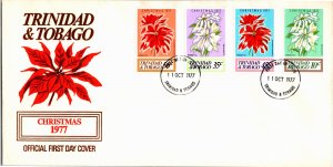 Trinidad, Worldwide First Day Cover, Christmas, Flowers