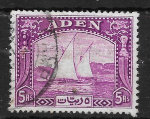 ADEN SG11a 1937 5r BRIGHT ANILINE PURPLE USED 