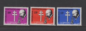 Central Africa #560-62 (1982 T.B. Vaccine set)  VFMNH CV $4.65