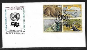 United Nations NY 623a 1993 Endangered Species Geneva Cachet FDC First Day Cover